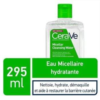 CeraVe Eau Micellaire Démaquillante Hydratante Peau Normale à Sèche | 295ml