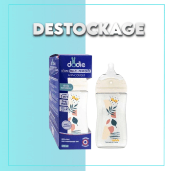 Dodie Biberon Multi Perfore Tetine Debit 2 Rose 0-6mois 270ml – DESTOCKAGE