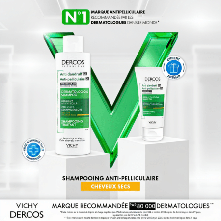 Vichy Dercos Shampoing Traitant Anti-Pelliculaire Cheveux Secs | 200ml