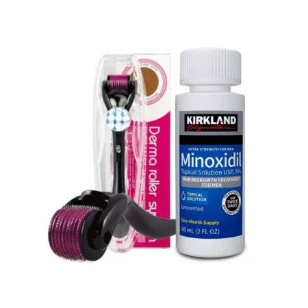 KIT Kirkland Signature Minoxidil 5% Homme – 1 Mois + Derma Roller