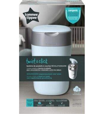 Tommee Tippee Poubelle à Couches Anti-Odeur Twist & Click – Bleu