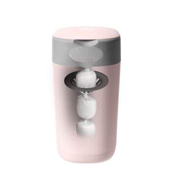 Tommee Tippee Poubelle à Couches Anti-Odeur Twist & Click – Rose