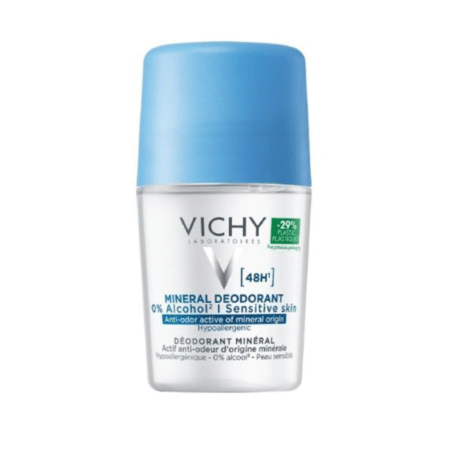Vichy Dermo-Tolérance Déodorant Minéral 48H Bille Sans Sels d&rsquo;Aluminium Peau Sensible et Réactive | 50ml